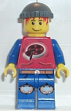 LEGO Minifigure-Xtreme Stunts Pepper Roni, Dark Bluish Gray Knit Cap-Island Xtreme Stunts-IXS011-Creative Brick Builders